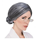 Dodes Gri Yaşlı Peruğu çocuk yetişkin uyumlu