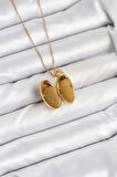 Dodes Dodes 316L Çelik Zincir Gold Renk Kapaklı Açılabilir Model Kadın Kolye TG27BKO10626
