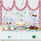 Dodes Simli Parti Süsü 2 Metre Pembe