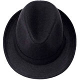 Dodes Çocuk Boy Siyah Kumaş Fötr Şapka Gösteri Şapkası Michael Jackson Şapkası 54 No