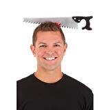 Dodes Kafaya Saplanmış Halloween Kanlı Testere Şaka Tacı