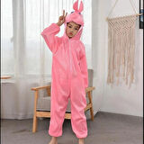 Dodes Çocuk Tavşan Kostümü Pembe Renk 4-5 Yaş