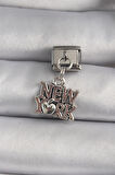 Dodes 316L Çelik Gümüş Renk Sallantı New York Yazı Model Nomination Charm TG27BC1120