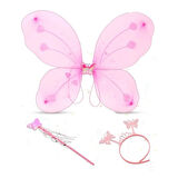 Dodes Toz Pembe Kelebek Kanadı Tacı ve Sopası