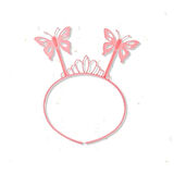 Dodes Toz Pembe Kelebek Kanadı Tacı ve Sopası