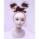 Dodes Happy Birthday Neon Kırmızı Doğum Günü Tacı