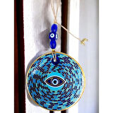 Dodes Prizma Desen Nazar Boncuklu Gözlü Duvar Süsü Cam Duvar Dekoru