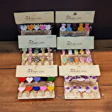 Dodes Şekilli Renkli Ahşap Mandal Seti (10'lu Paket)