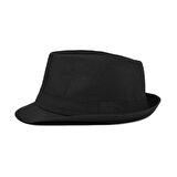 Dodes Çocuk Boy Siyah Kumaş Fötr Şapka Gösteri Şapkası Michael Jackson Şapkası 54 No