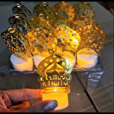 Dodes 12'li Ramazan Ayaklı LED Işık (Gold, Minare Motifli)