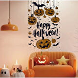 Dodes Halloween Temalı Balkabaklı Duvar Sticker Seti