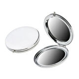 Dodes Promosyon Yuvarlak Cep Aynası Gümüş Renk