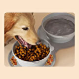 Dodes Mikopet Katlanabilir İkili Mama ve Su Kabı
