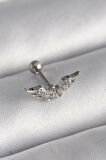 Dodes Dodes 316L Çelik Gümüş Renk Zirkon Taş Detay Kanat Model Tragus Piercing TG27PR1291