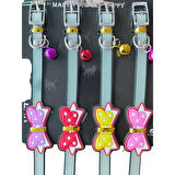 Dodes Kurdeleli Zilli Silikon Kedi Tasması