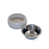 Dodes Mikopet Organik Seramik Mama Kabı Gri