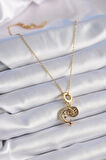 Dodes Dodes 316L Çelik Gold Renk Zirkon Taşlı Ay Yıldız  Model Charm Model Kadın Kolye TG27BKO9312