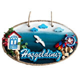 Dodes Sahil Kasabası Hoşgeldiniz Yazılı El Yapımı Kapı Süsü