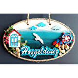 Dodes Sahil Kasabası Hoşgeldiniz Yazılı El Yapımı Kapı Süsü