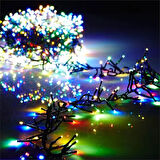 Dodes 10m 100 LED Pilli 2 Kademeli RGB Işık (Siyah Kablo)