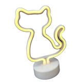 Dodes Neon Işıklı Kedi Lamba Pil+Usb Pembe Işık