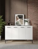 Defne 4 Kapaklı Konsol Tamamı Mdf Beyaz