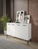 Defne 4 Kapaklı Konsol Tamamı Mdf Beyaz