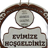 Dekoratif Evimize Hoşgeldin Nazar Ayetli Kapı Süsü