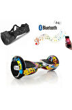 Elektrikli Kaykay Hoverboard Bluetooth Hoparlörlü 6.5 İnç Grafiti D01 - Çanta Hediye