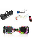 Elektrikli Kaykay Hoverboard Bluetooth Hoparlörlü 6.5 İnç Grafiti D04 - Çanta Hediye