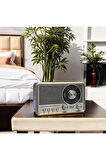 Retro Vintage Nostaljik Radyo Bluetootlu Fenerli Mini Kibar Fm Radyo Şık Ve Tarz Bir Arada 