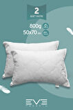 2 Adet Diamant Plus Kılıflı Fermuarlı Yıkanabilir Antialerjik Silikon Elyaf Yastık 50x70cm 800 gr