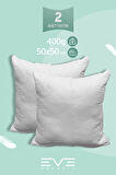 2 Adet Diamant Plus Kare Kırlent Yıkanabilir Antialerjik Silikon Elyaf Yastık 40x40cm 400 gr