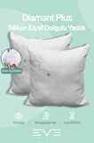 10 Adet Diamant Plus Kare Kırlent Yıkanabilir Antialerjik Silikon Elyaf Yastık 40x40cm 400 gr