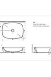 Dies Oval Beyaz Deliksiz Lavabo 50 Cm