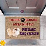Kapı Önü Paspası Dekoratif Dijital Baskı Hopps  P-2475