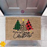 Kapı Önü Paspası Dekoratif Dijital Baskı Yeni Yıl Konsepti P-2581