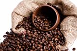 Çuvalda Kahve Çekirdekli Cafe Duvar Kağıdı Baskı