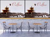 Kahve Makinelı Cafe Duvar Kağıdı Baskı