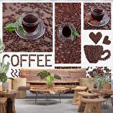 Kahveli Cafe Duvar Kağıdı Baskı