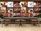 Kahveli Duvar Kağıdı Posterleri Cafe Duvar Kağıdı Baskı