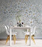 3 Boyutlu Beyaz Papatya Duvar Kağıdı