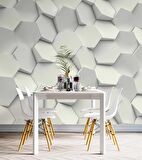 3 Boyutlu Altıgen 3 Boyutlu Duvar Kağıdı Baskı