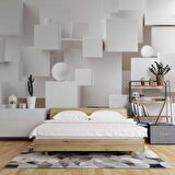 3 Boyutlu Kare Şeklinde Duvar Kağıdı Baskı