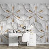 3 Boyutlu Kar Tanesi Desenli Duvar Kağıdı Baskı
