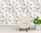 3 Boyutlu Kar Tanesi Desenli Duvar Kağıdı Baskı