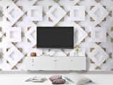 3 Boyutlu Geometrik Şekilli Duvar Kağıdı Baskı