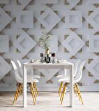 3 Boyutlu Geometrik Şekilli Duvar Kağıdı Baskı