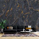 Koyu Mermer Desenli Duvar Kağıdı Baskı