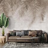 Soft Palmiye Yaprak Desenli Duvar Kağıdı Baskı